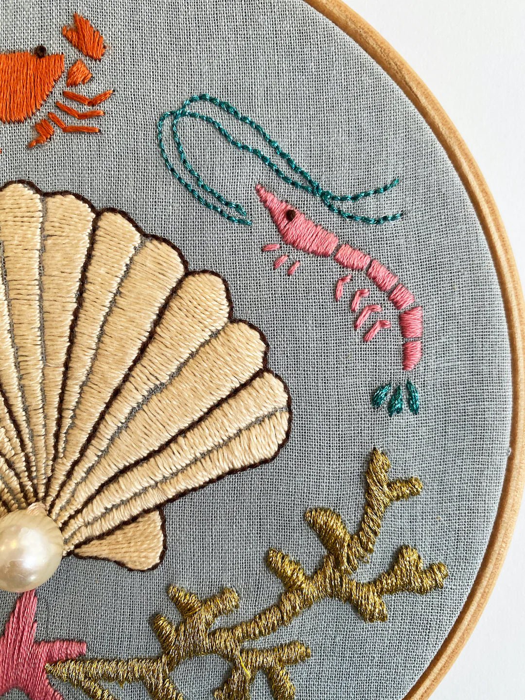 Project of the week: Martha Mermaid and Clam Shell Embroideries - MakeBox & Co.