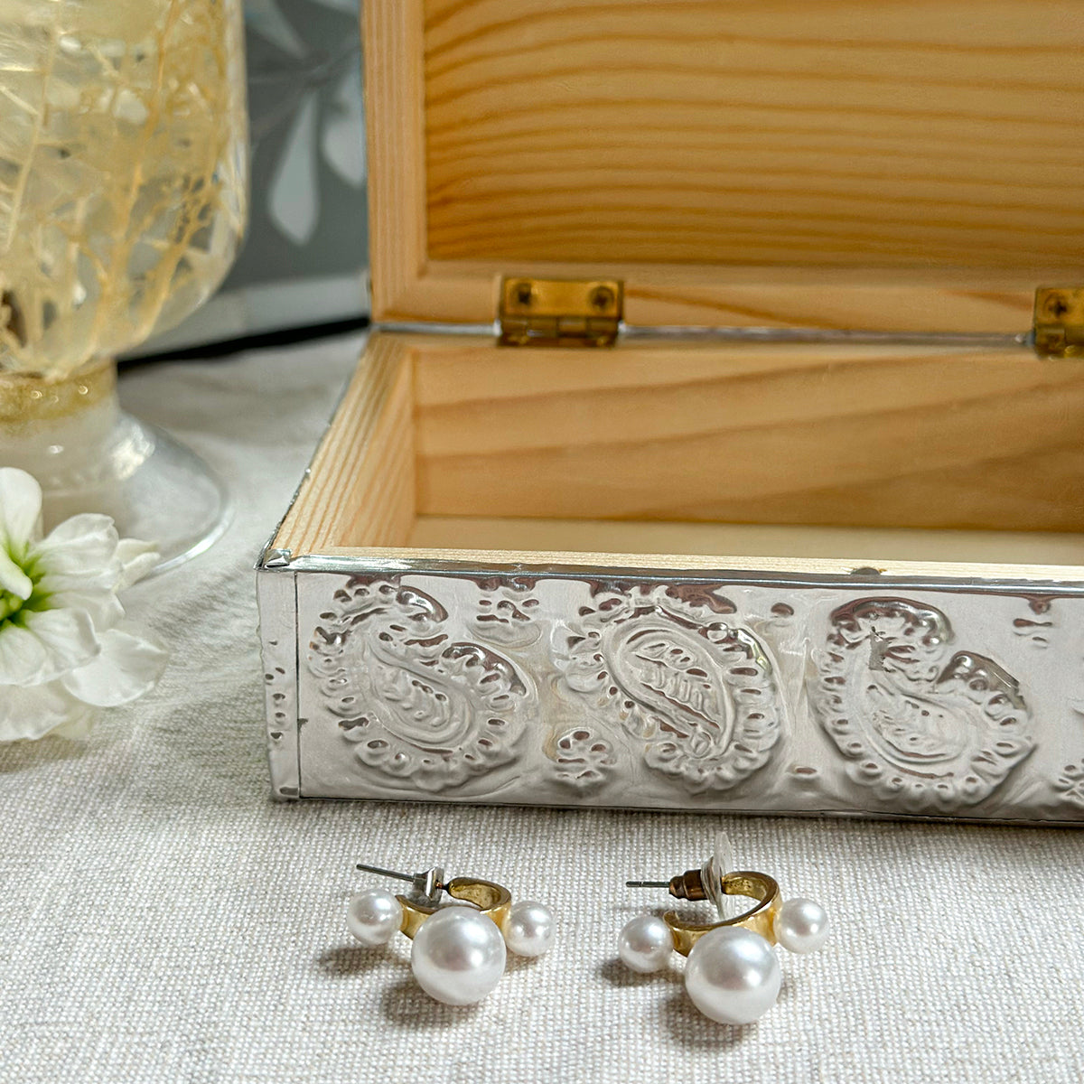 Paisley Embossed Jewellery Box