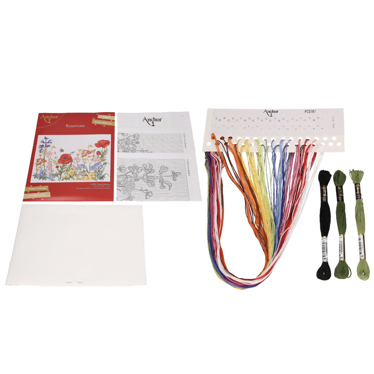 Anchor Counted Cross Stitch Kit, Floral Meadow