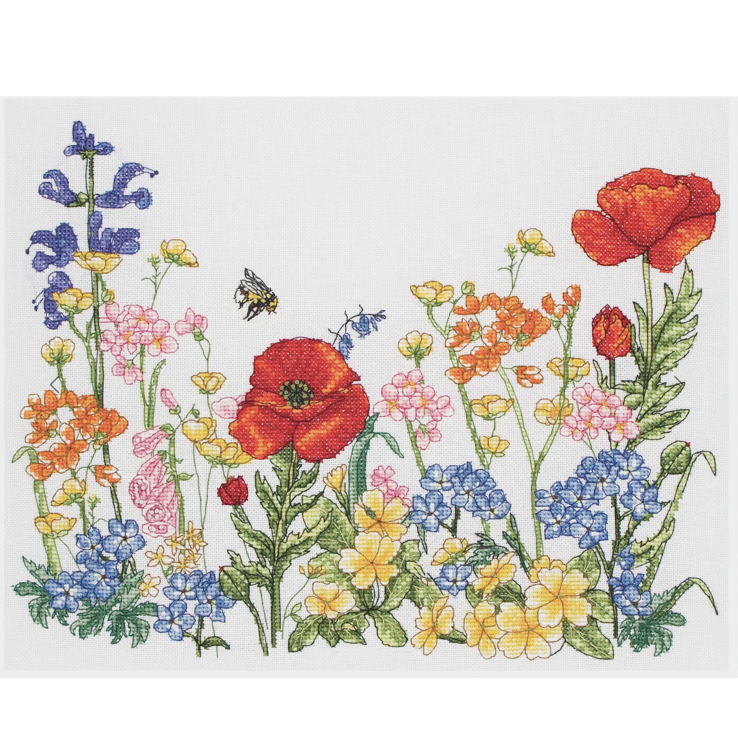 Anchor Counted Cross Stitch Kit, Floral Meadow