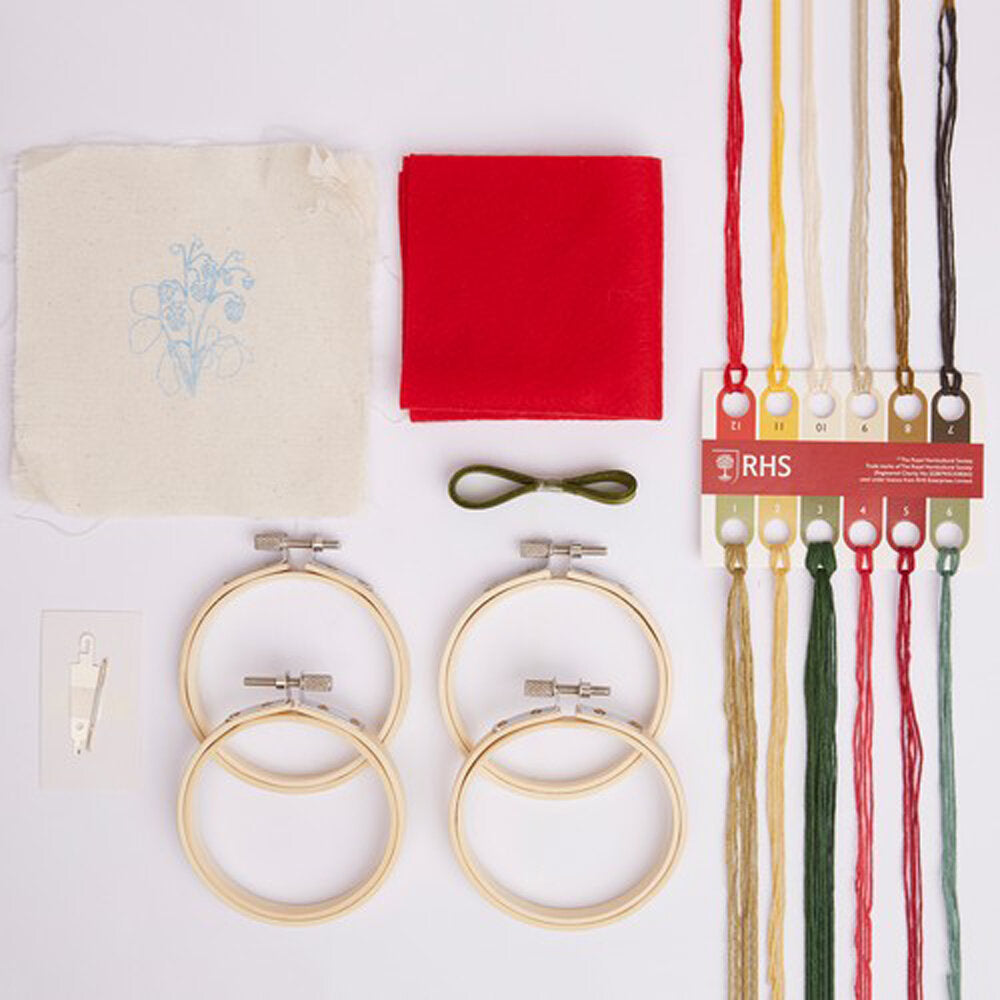 RHS Summer Berries Set of 4 Embroidery Kit