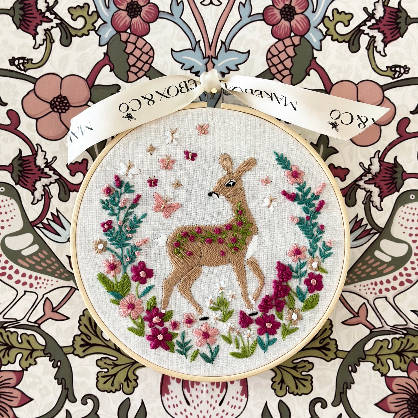 The Frolicking Fawn Embroidery, 7 inch