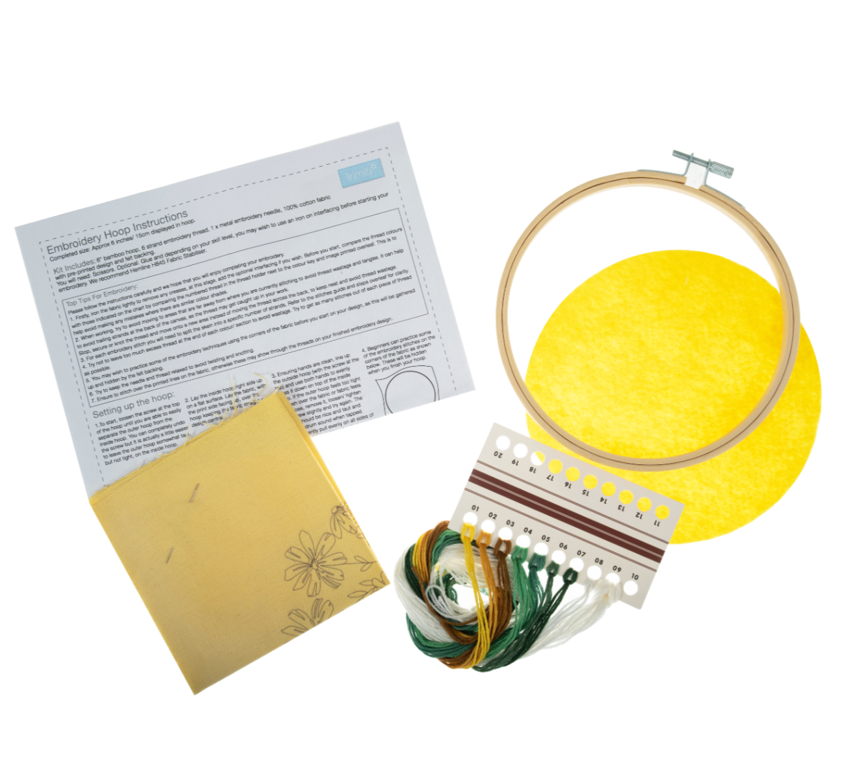 Embroidery Kit with Hoop: Daisies