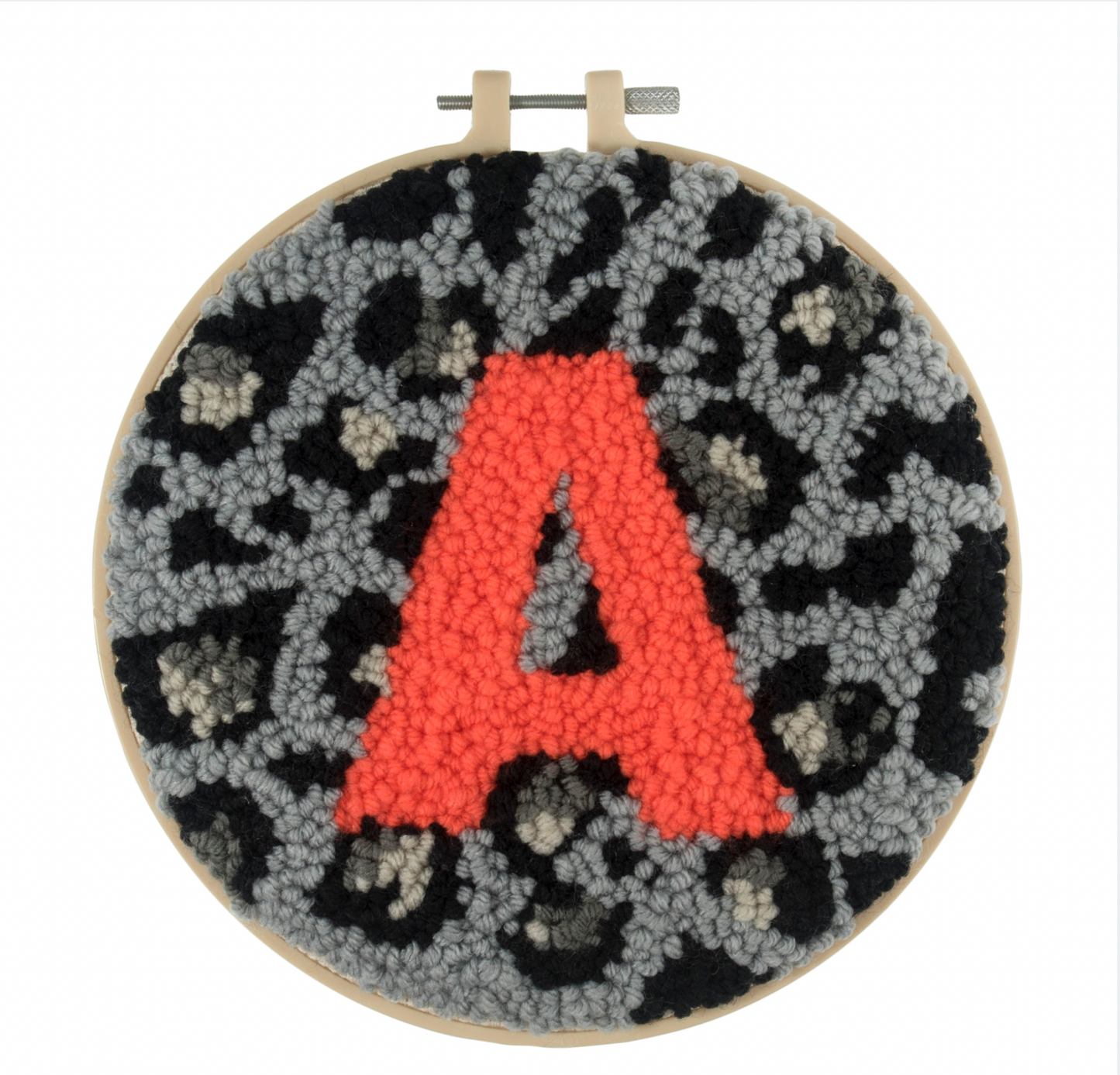 Trimits Punch Needle Hoop, Monogram letter