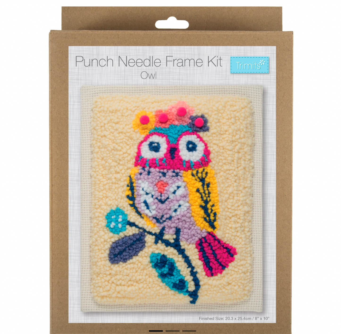 Trimits Punch Needle Owl with Frame