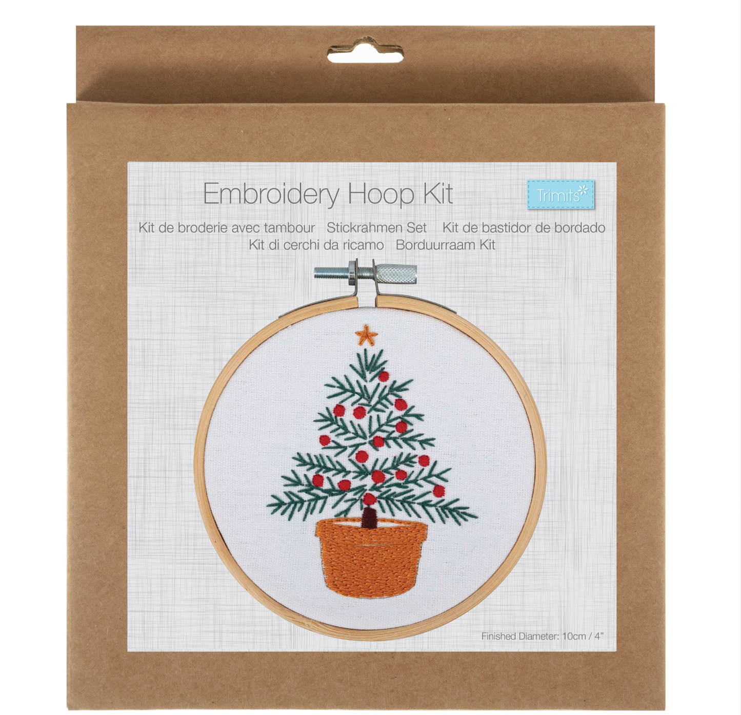 Mini Christmas Tree Embroidery Kit - 4 inch