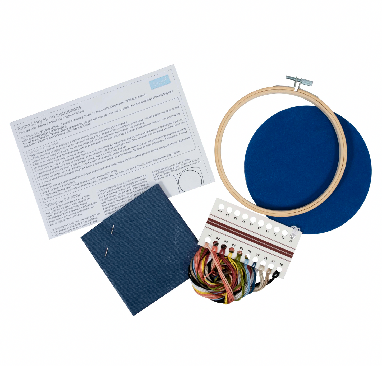 Mini Beasts Moth Embroidery Kit - 6 inch