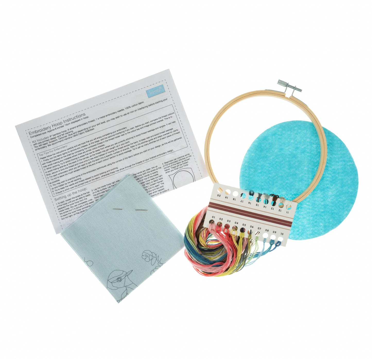 Song Bird Embroidery Kit - 6 inch
