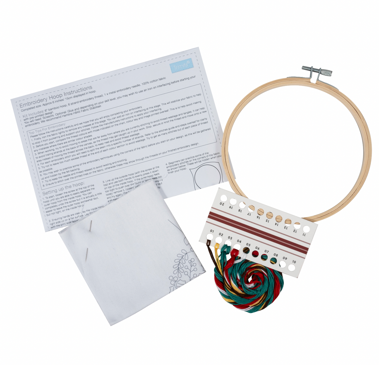 Holly Bauble Embroidery Kit - 6 inch