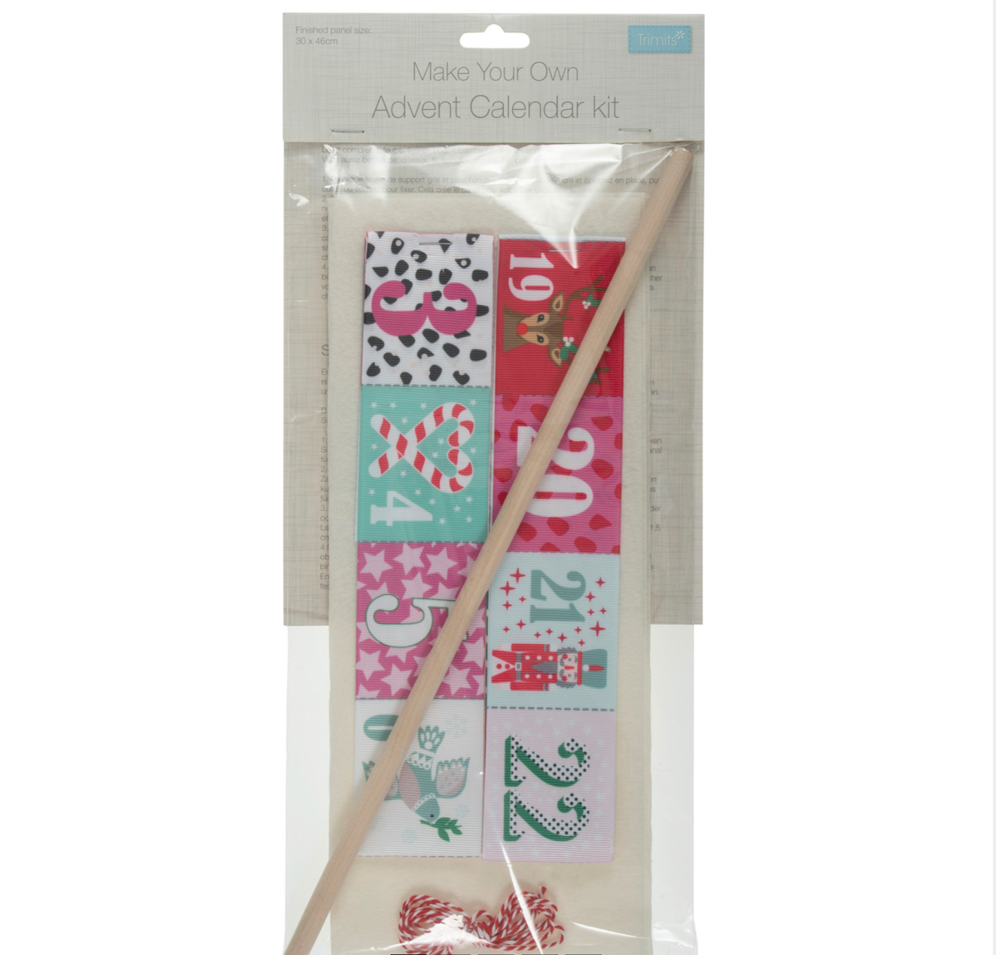 Make-Your-Own Advent Pocket Calendar, Blue