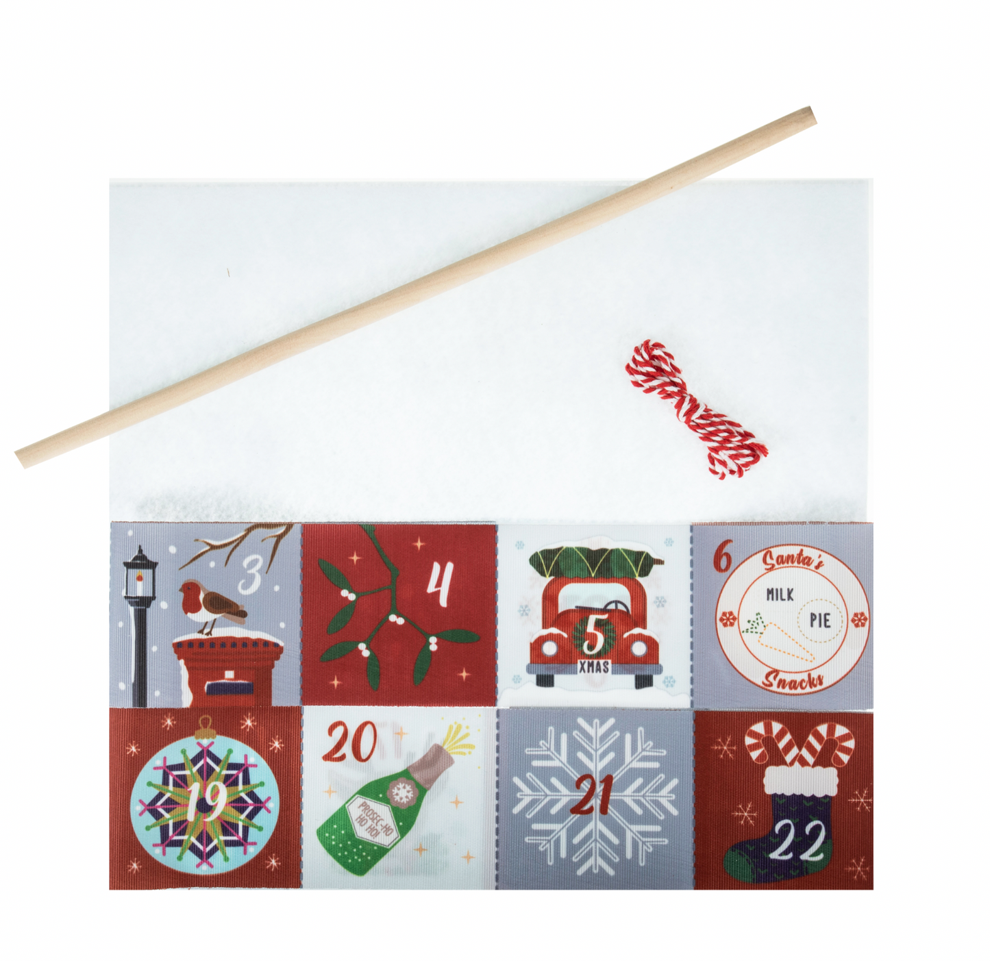 Make-Your-Own Advent Pocket Calendar, Reds