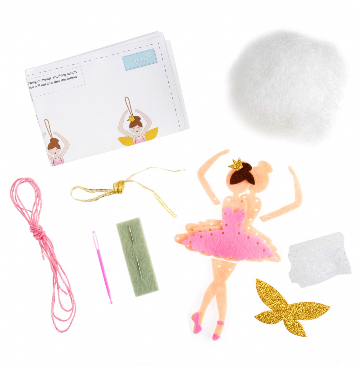 Felt Christmas Decoration Kit, Dancing Fairy