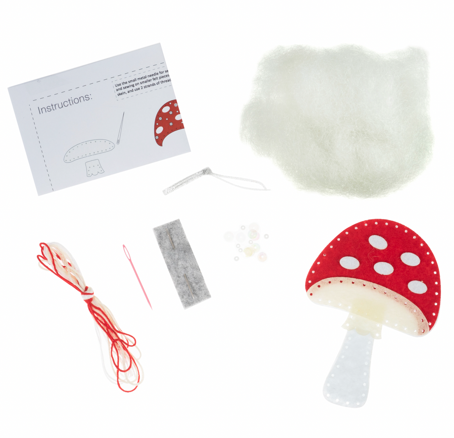 Felt Christmas Decoration Kit, Toadstool