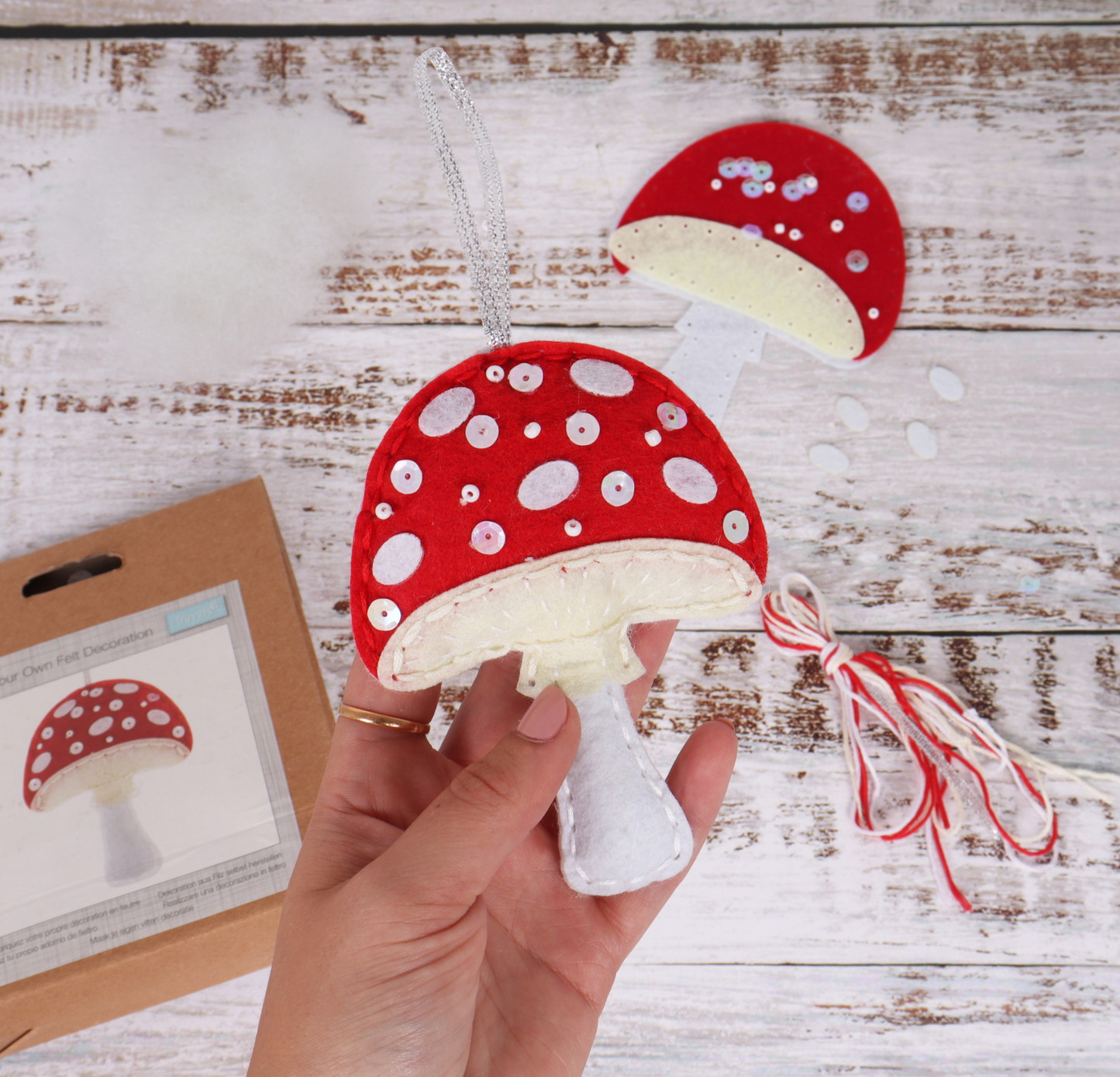 Felt Christmas Decoration Kit, Toadstool