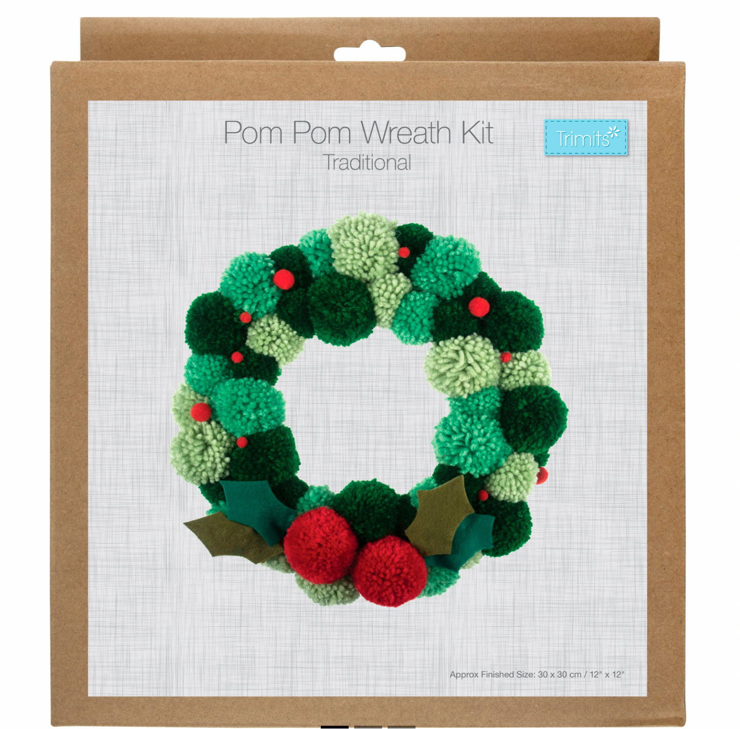 Wreath Making Kit: Pompoms, 30cm
