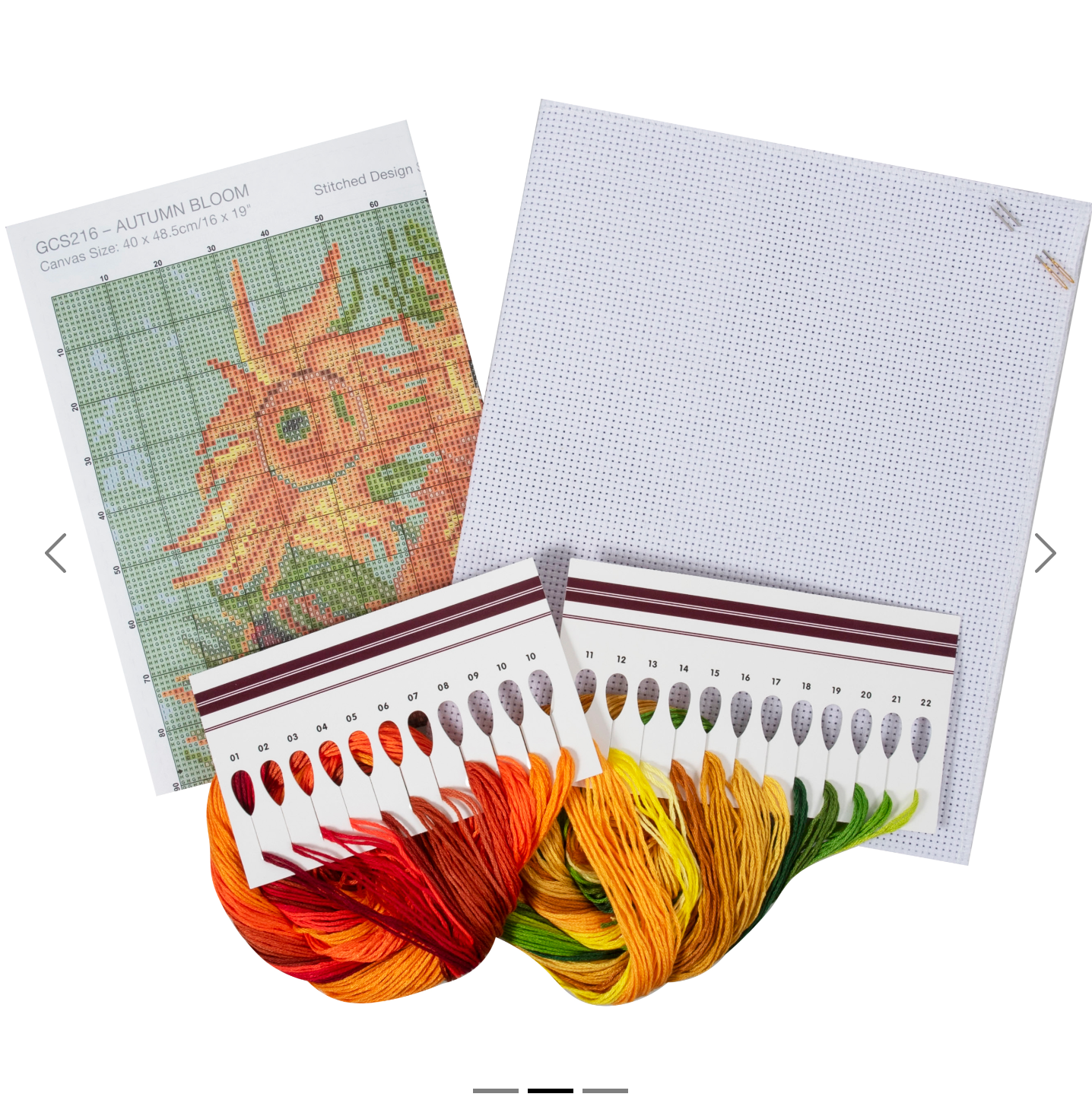 Cross Stitch Kit, Large Autumn Blooms