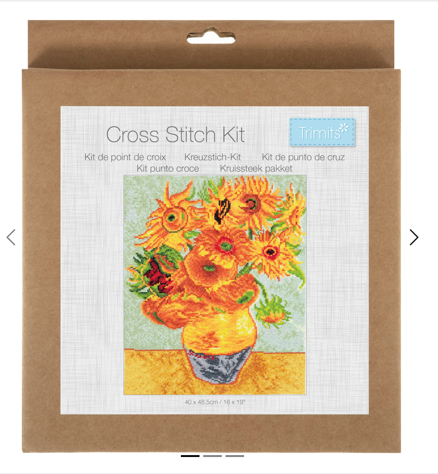 Cross Stitch Kit, Large Autumn Blooms