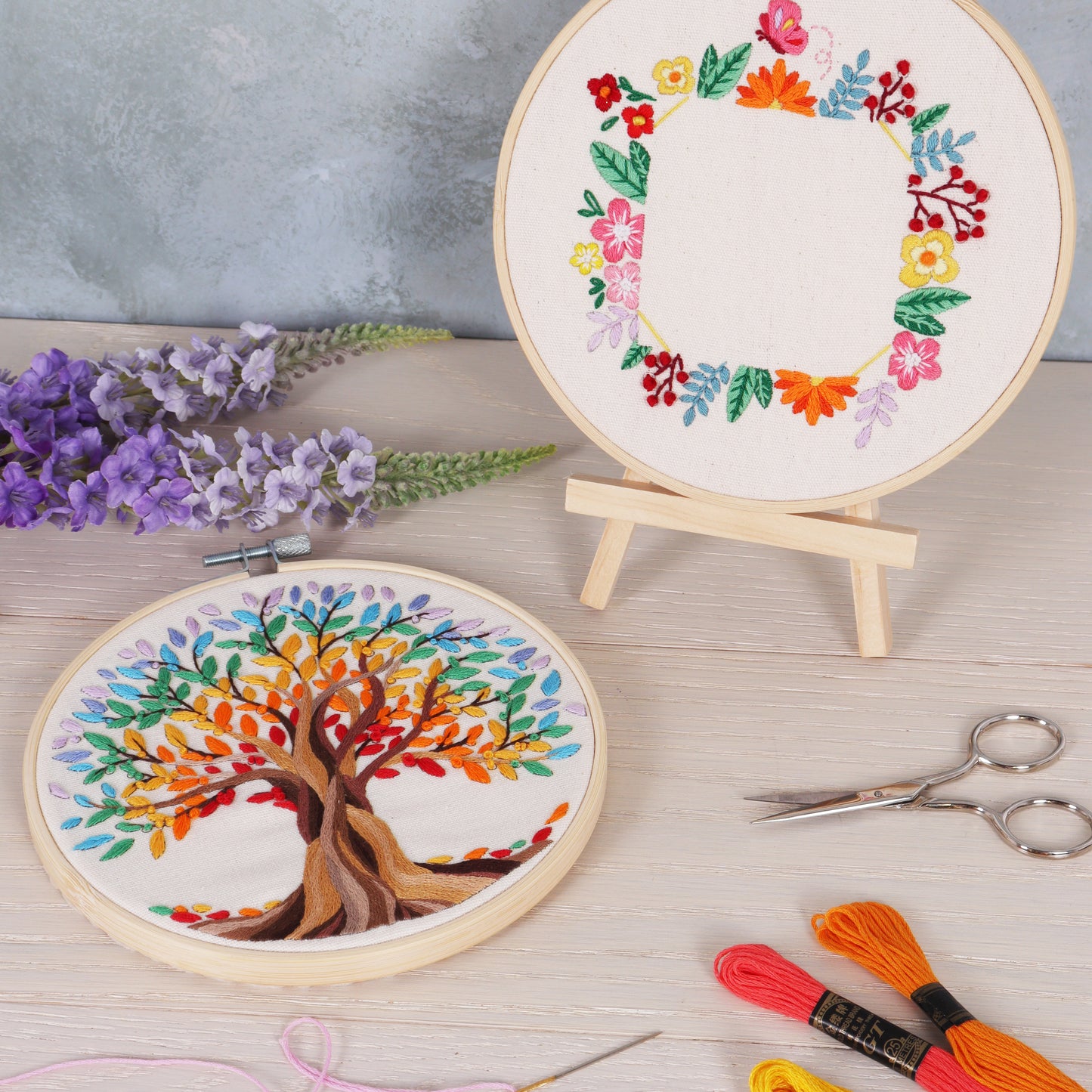Embroidery Kit with Hoop: Tree of Life