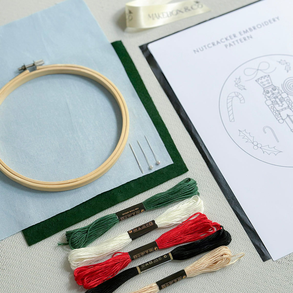 Nutcracker Embroidery, 6 inch