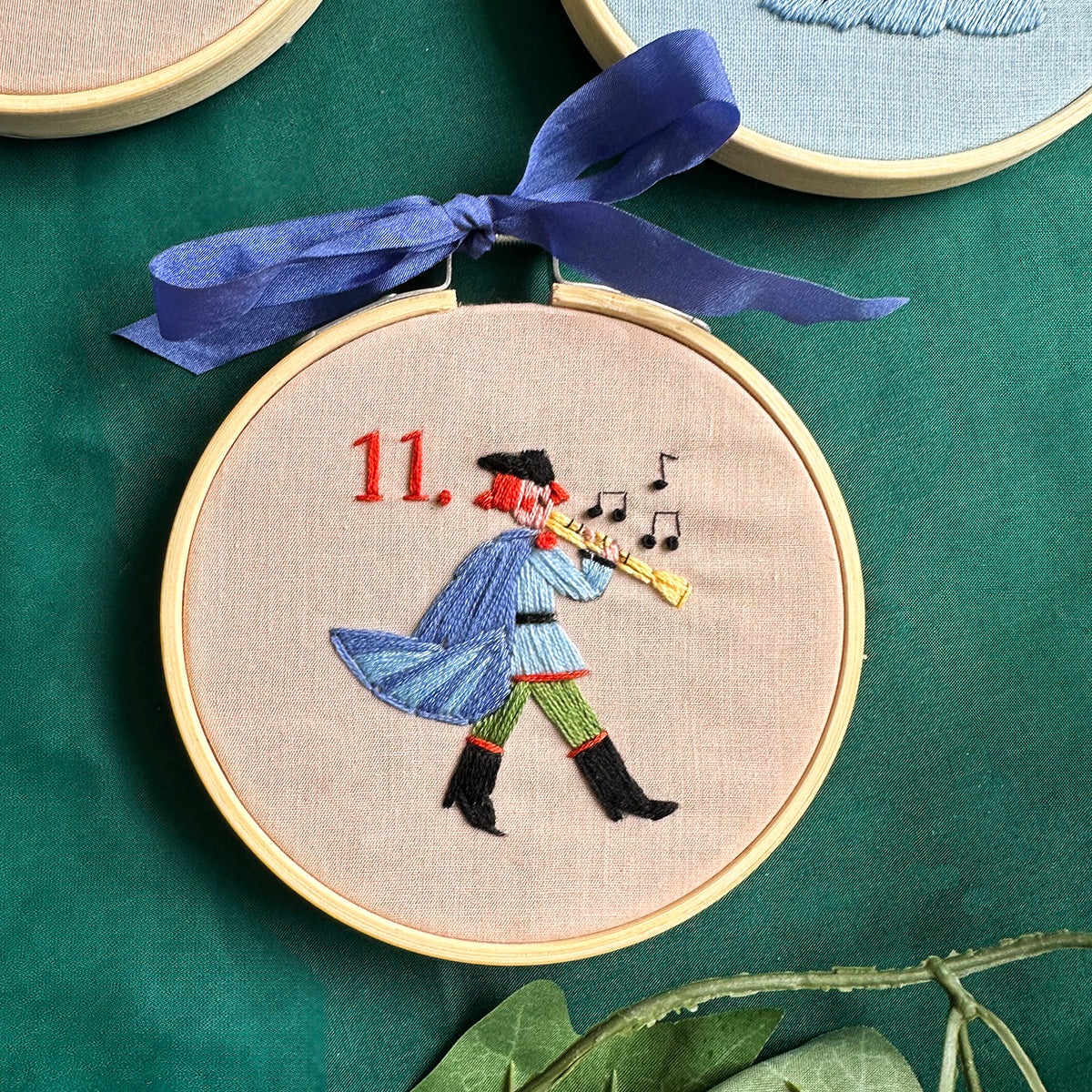 Luxury 12 Days Of Christmas Advent Embroidered Calendar