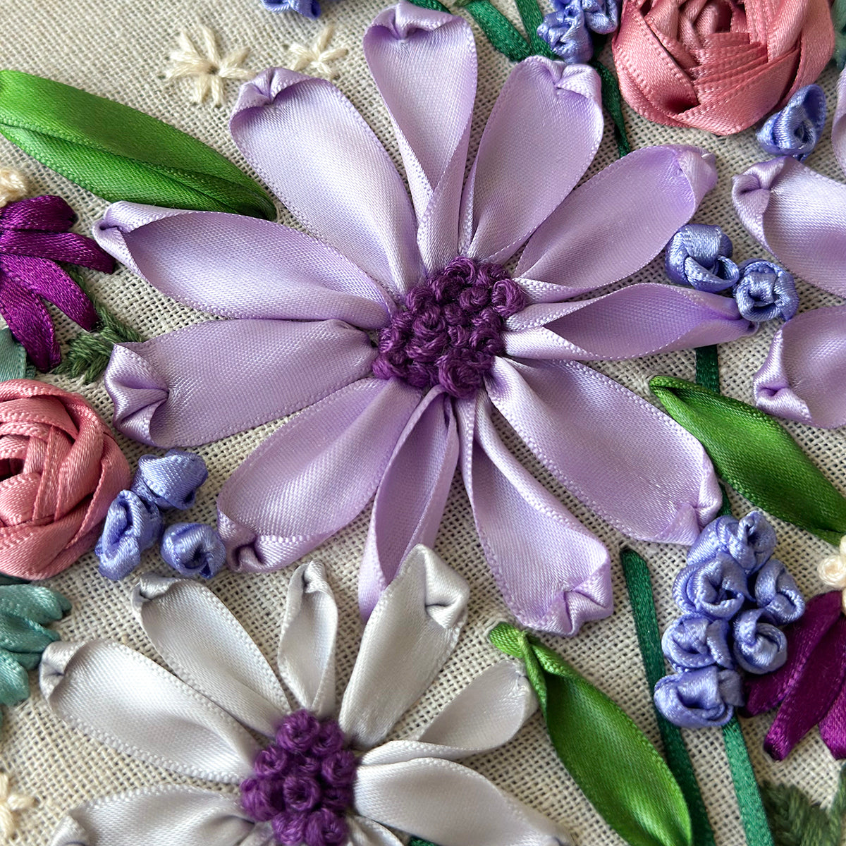 Floral Ribbon Embroidery Box