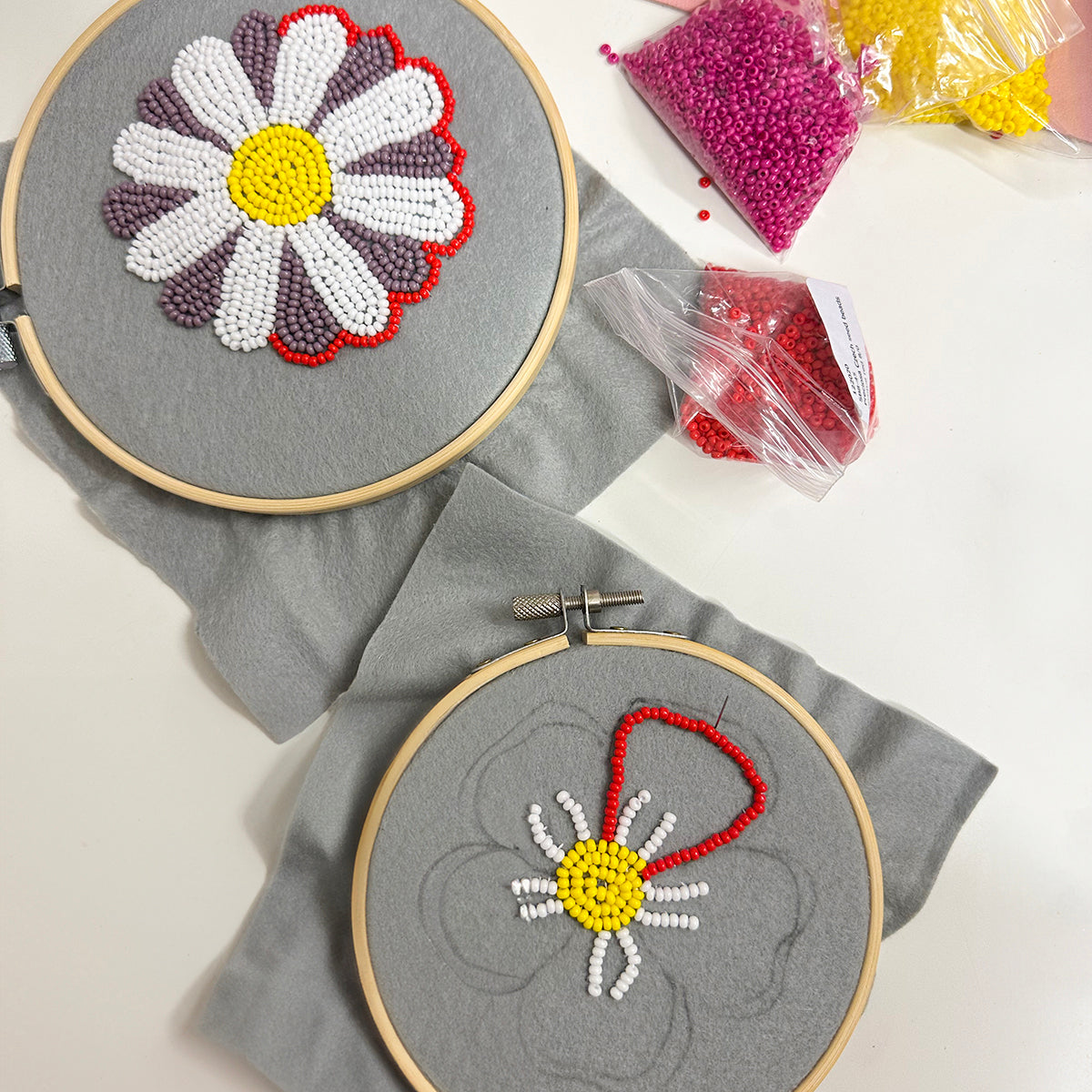4 Garden Beaded Coasters w/ Digital Instructions