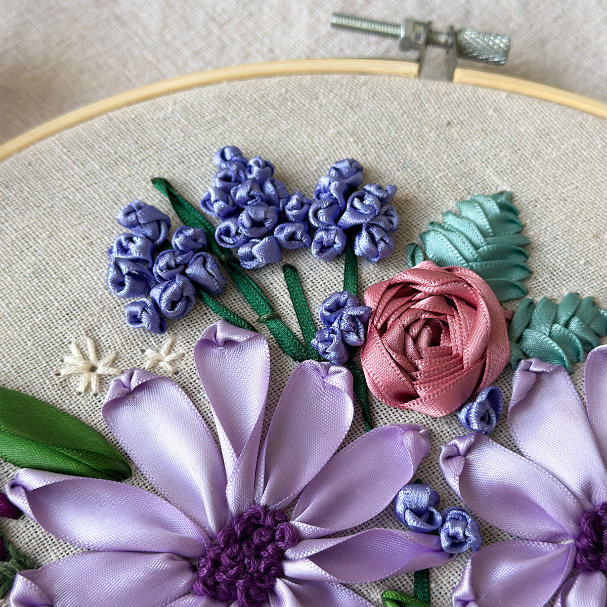 Floral Ribbon Embroidery Box