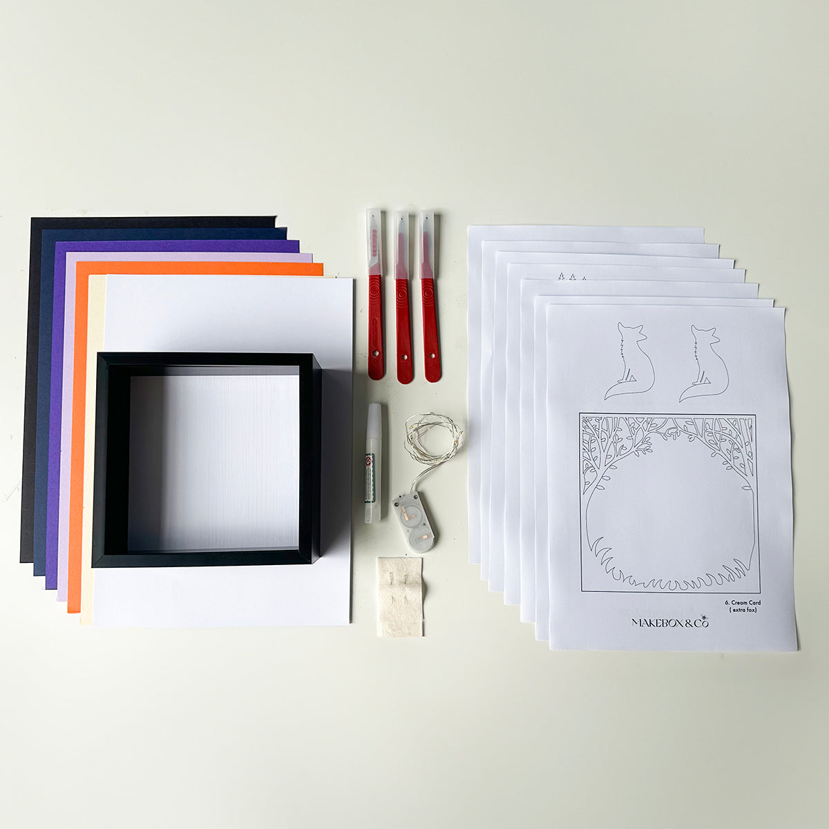 The Fox & the Moon Shadow Box