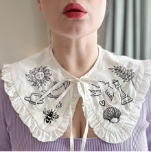  Ada Embroidered Collar White w/digital instructions - MakeBox & Co.