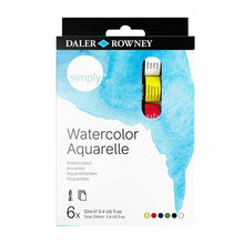  Daler Rowney Simply Watercolour Starter set of 12ml Tubes (Pack of 6) - MakeBox & Co.