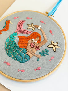  Martha Mermaid Embroidery w/digital instructions - MakeBox & Co.