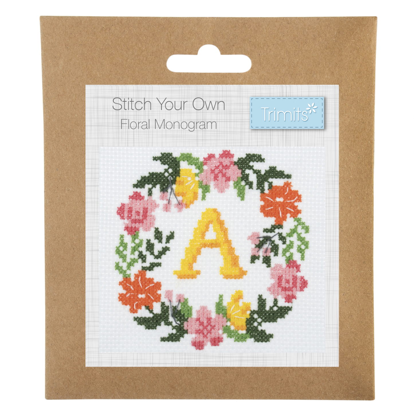 Wreath Monogram Counted Cross Stitch Kit