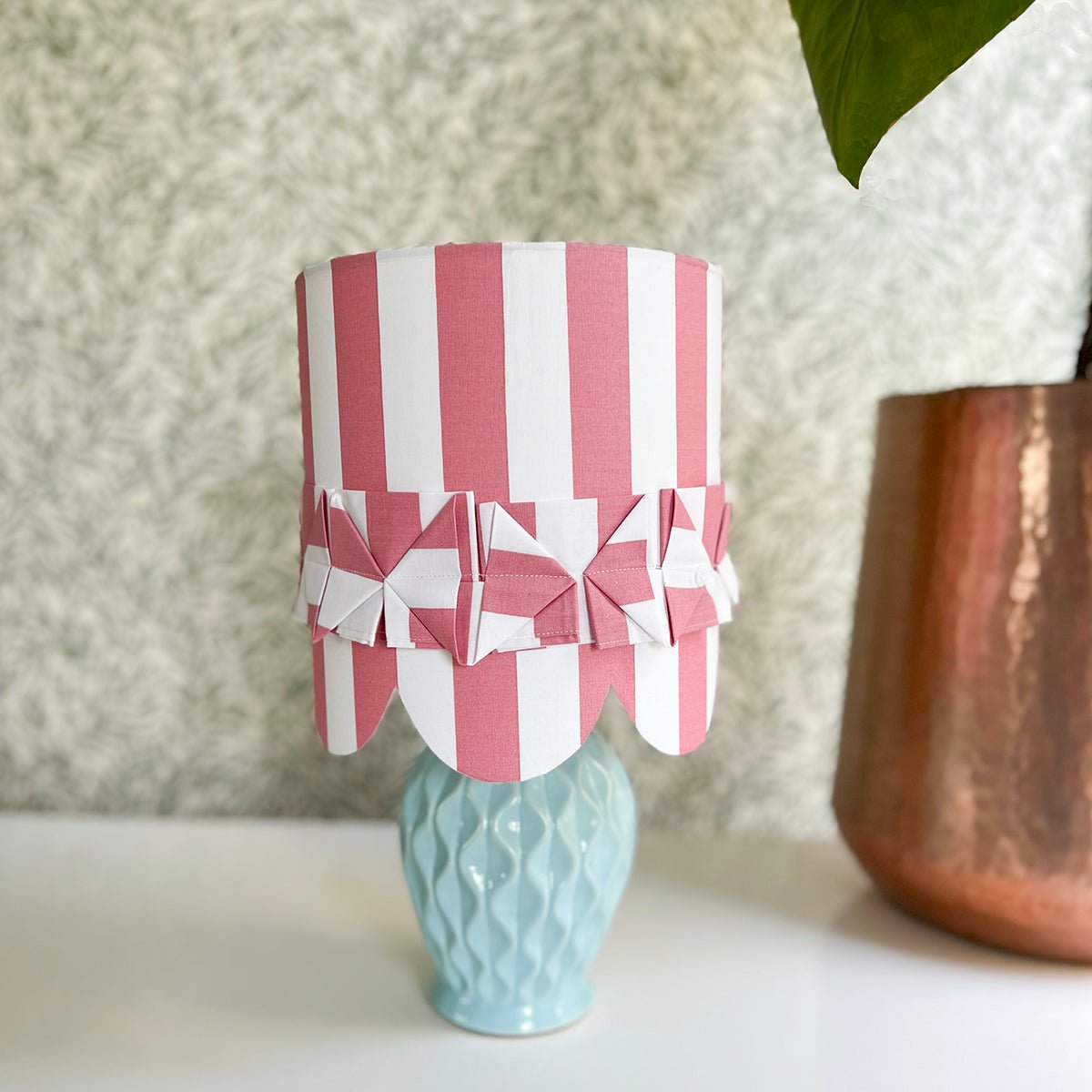 Rose Striped & Scalloped Lampshade Making Kit - MakeBox & Co.