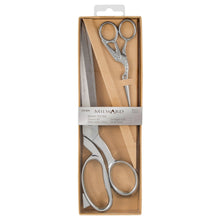  Scissors: Gift Set: Dressmaking (25cm) and Embroidery (11.5cm): Silver - MakeBox & Co.
