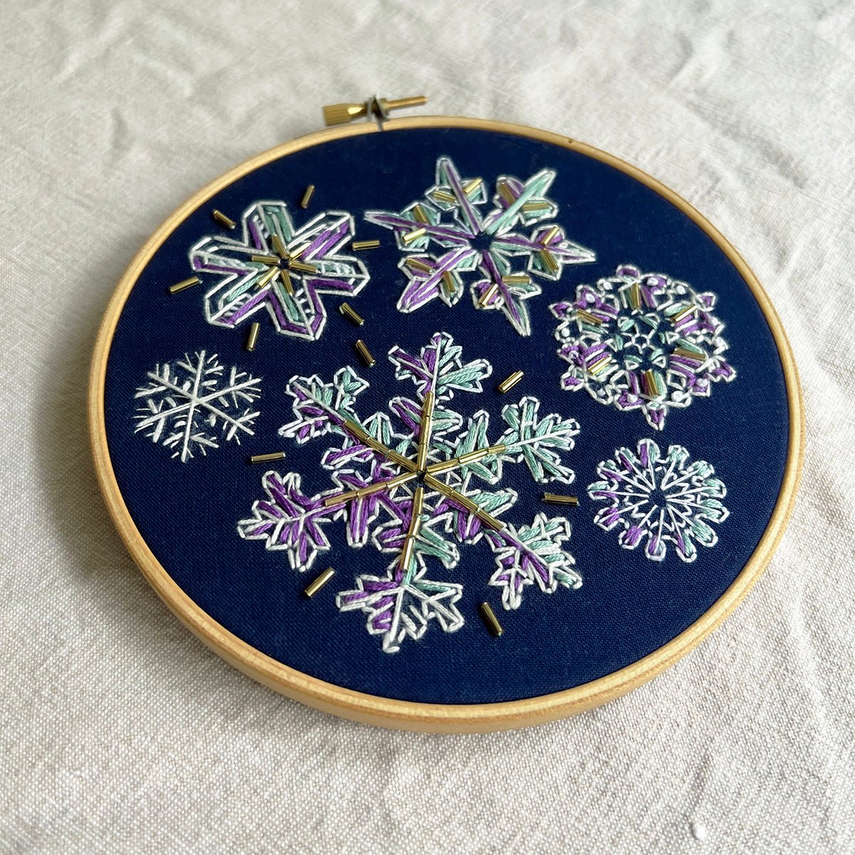 Snowflake Sampler Embroidery - MakeBox & Co.