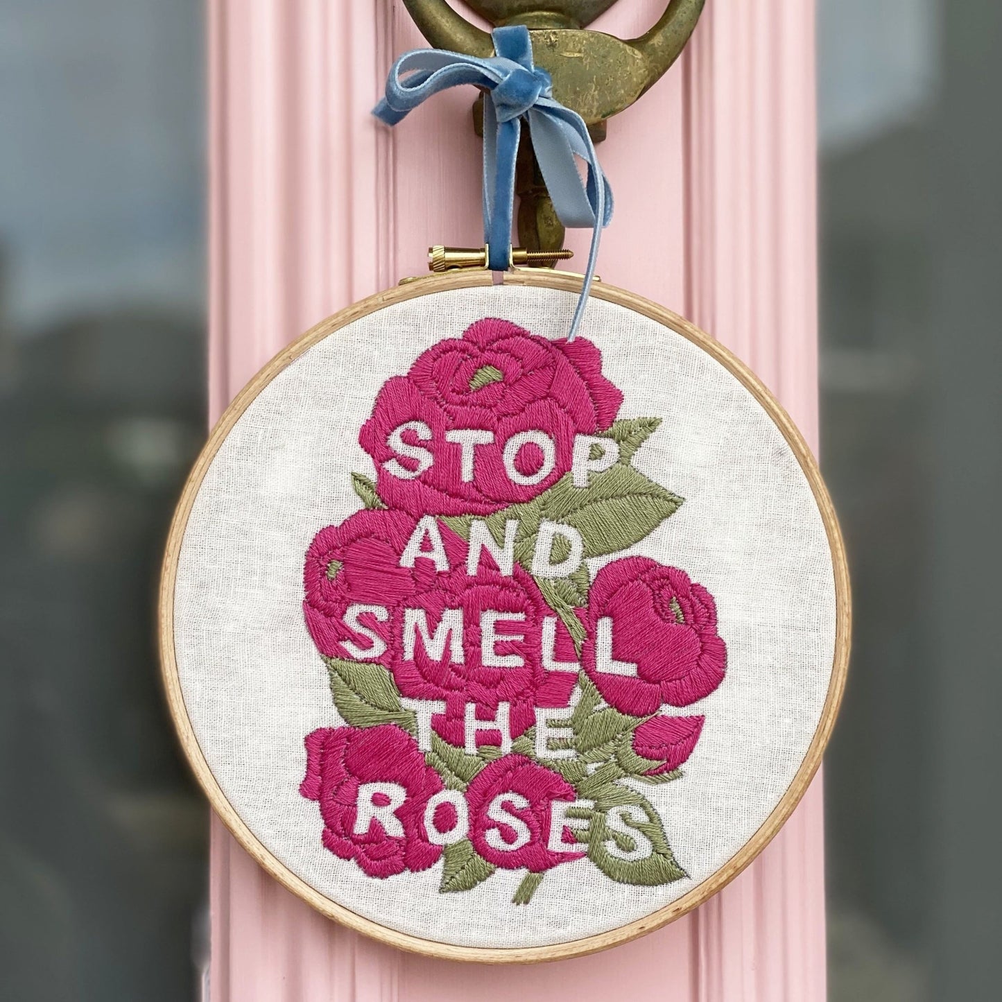 Stop and smell the Roses Embroidery - Digital Download - MakeBox & Co.