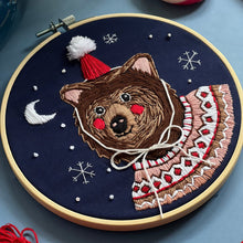  Winter Bear Embroidery - MakeBox & Co.
