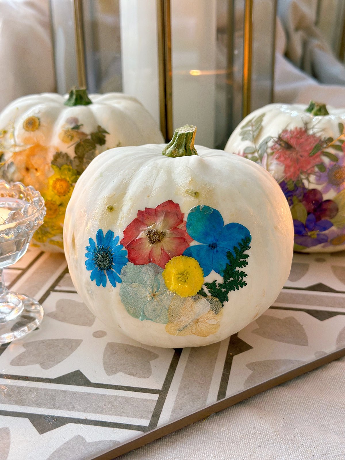 PRESSED FLOWER PUMPKINS - MakeBox & Co.