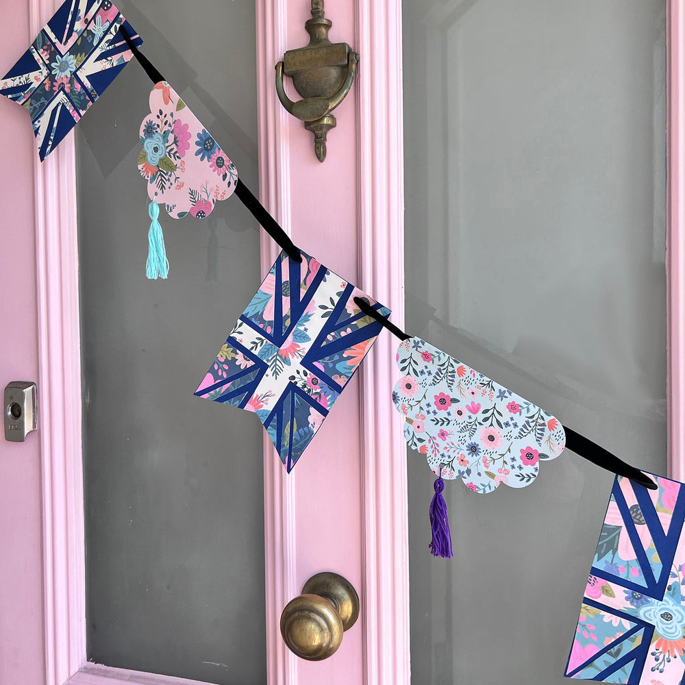 Tea Party Union Jack Bunting with Tassels plus Mini Flag - MakeBox & Co.