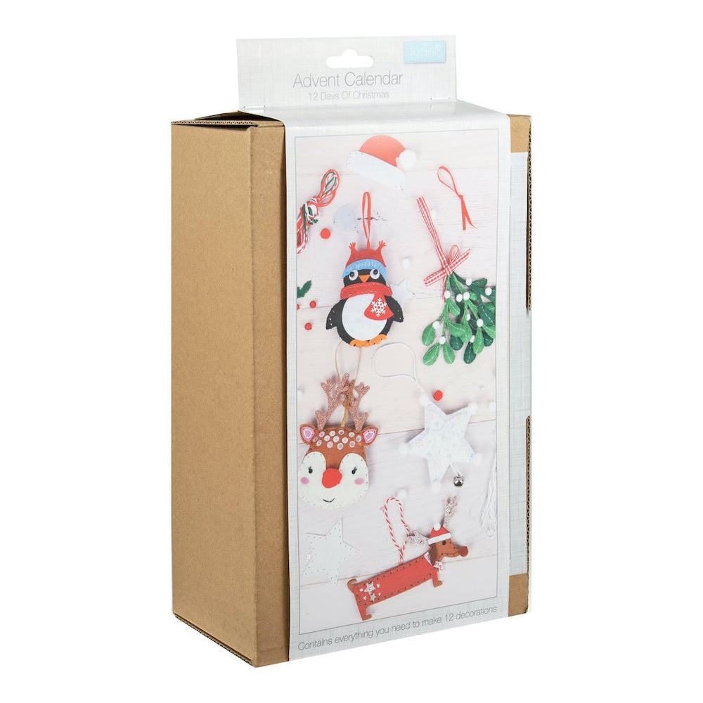 12 Door Advent Calendar Make-Your-Own Felt Decorations - MakeBox & Co.