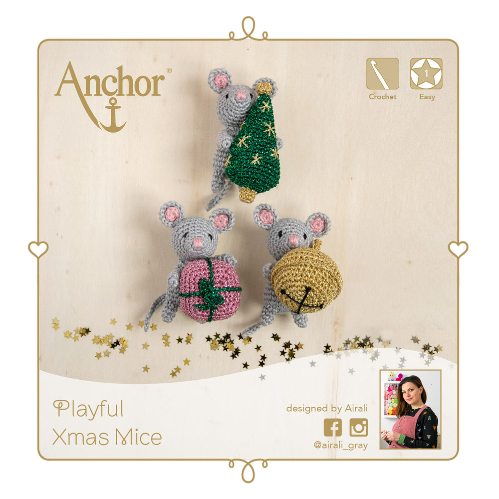 Crochet Kit: Creativa: Amigurumi: Playful Christmas Mice