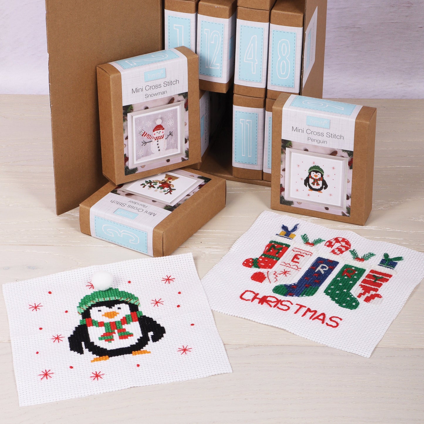 Trimits Mini Festive Counted Cross Stitch Kit: Reindeer Trimits Mini Festive Counted Cross Stitch Kit: Reindeer