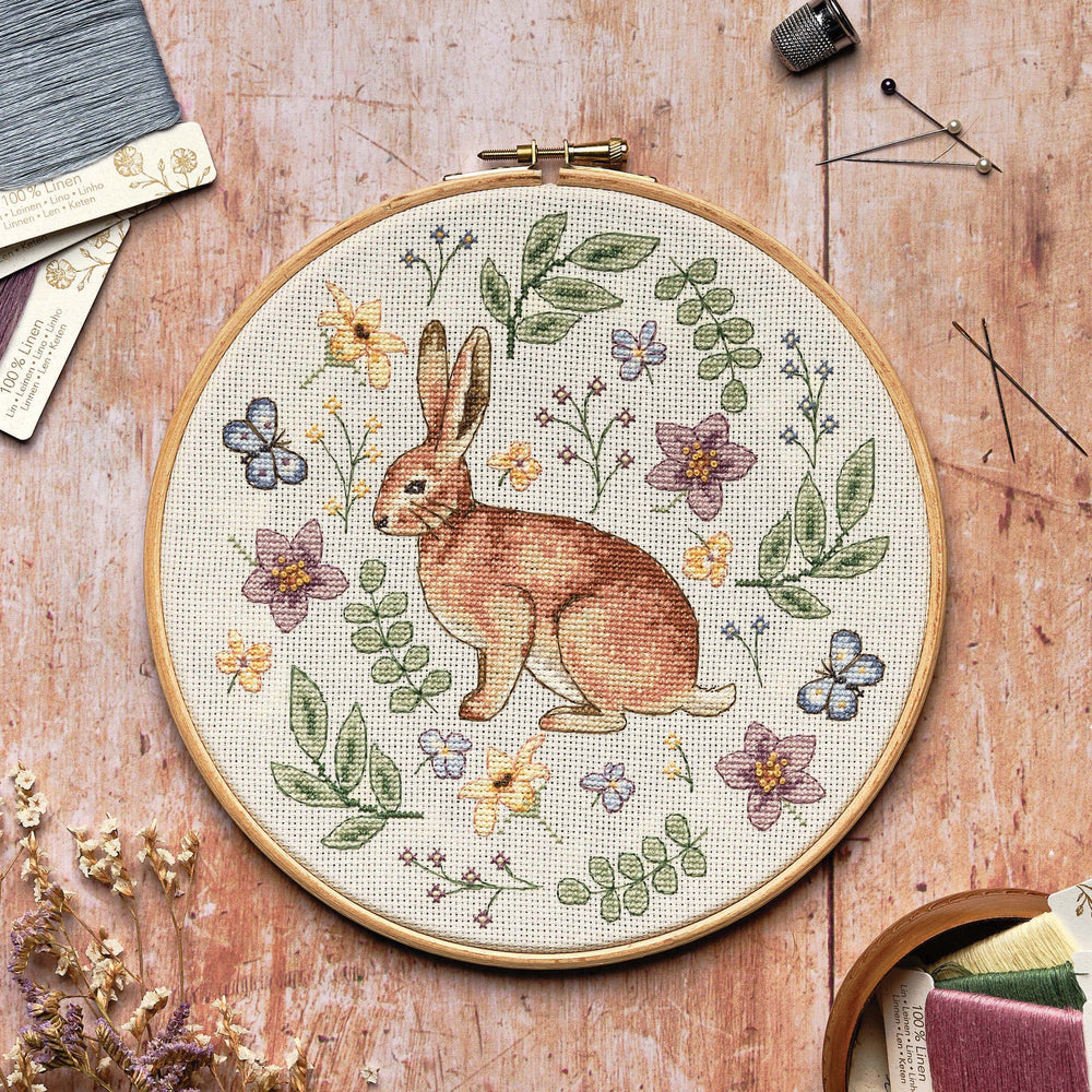 
                      
                        Counted Cross Stitch Kit: Linen: Meadow Collection: Hare
                      
                    