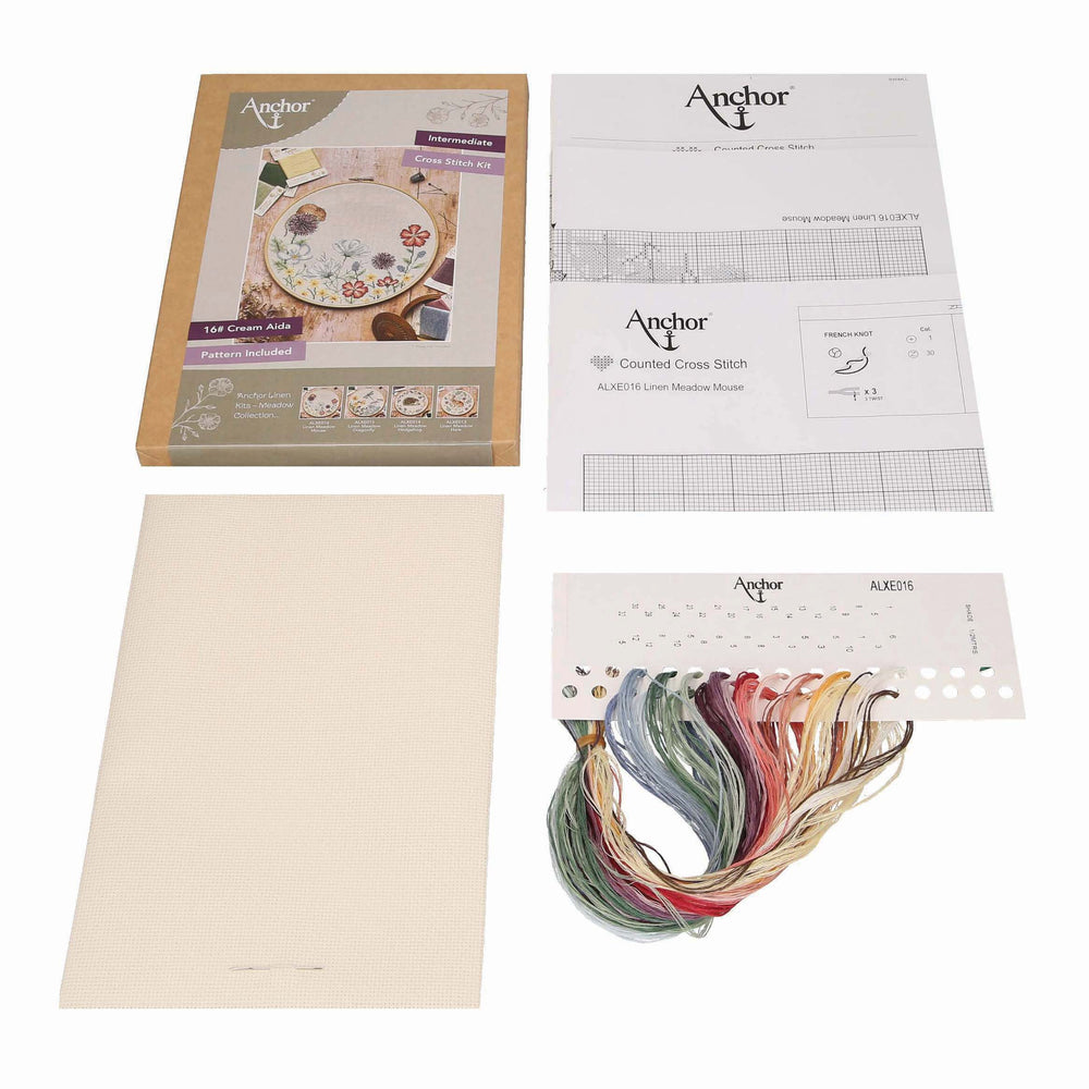 
                      
                        Counted Cross Stitch Kit: Linen: Meadow Collection: Meadow Mouse
                      
                    