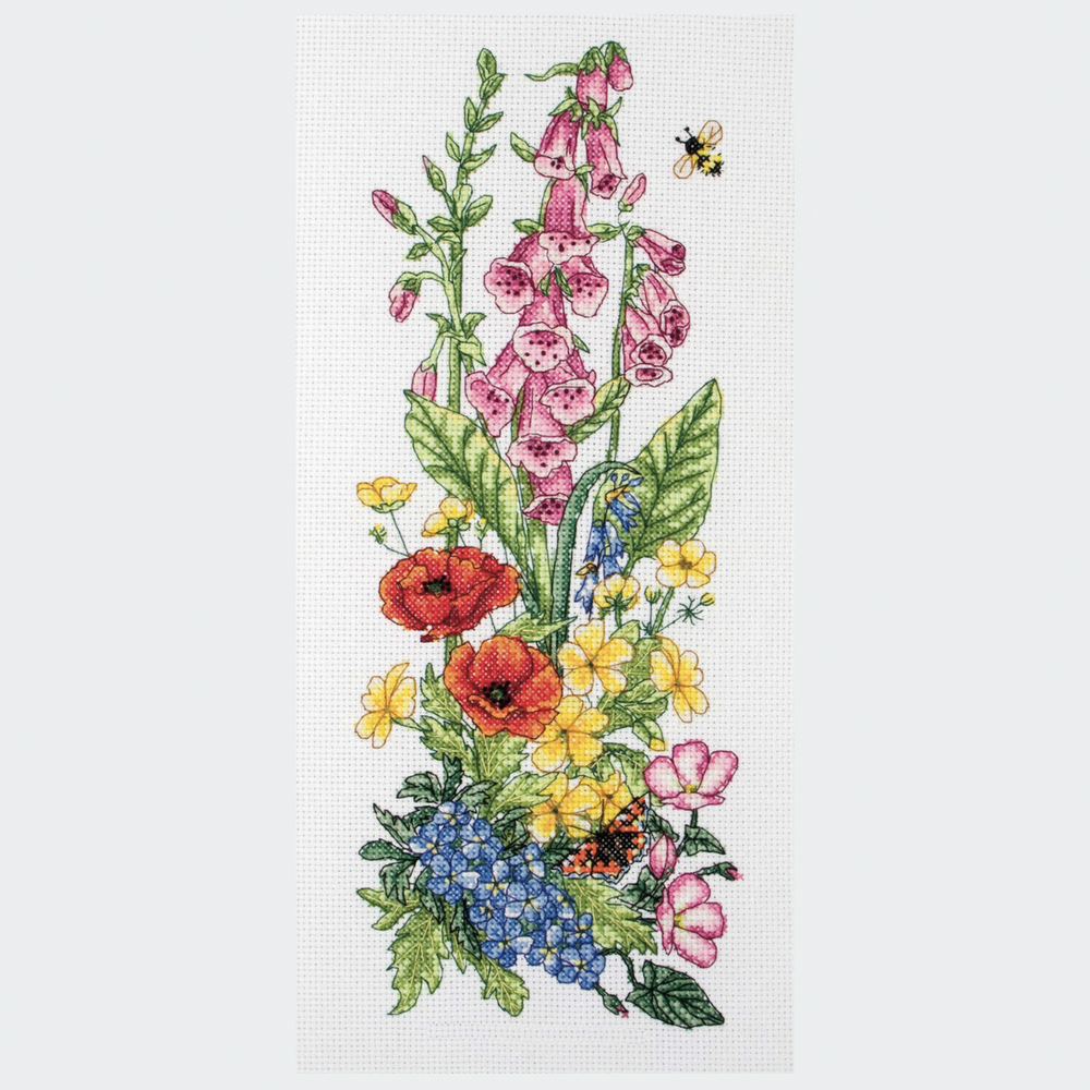 
                      
                        Anchor Counted Cross Stitch Kit, Floral Cottage Garden Banner
                      
                    