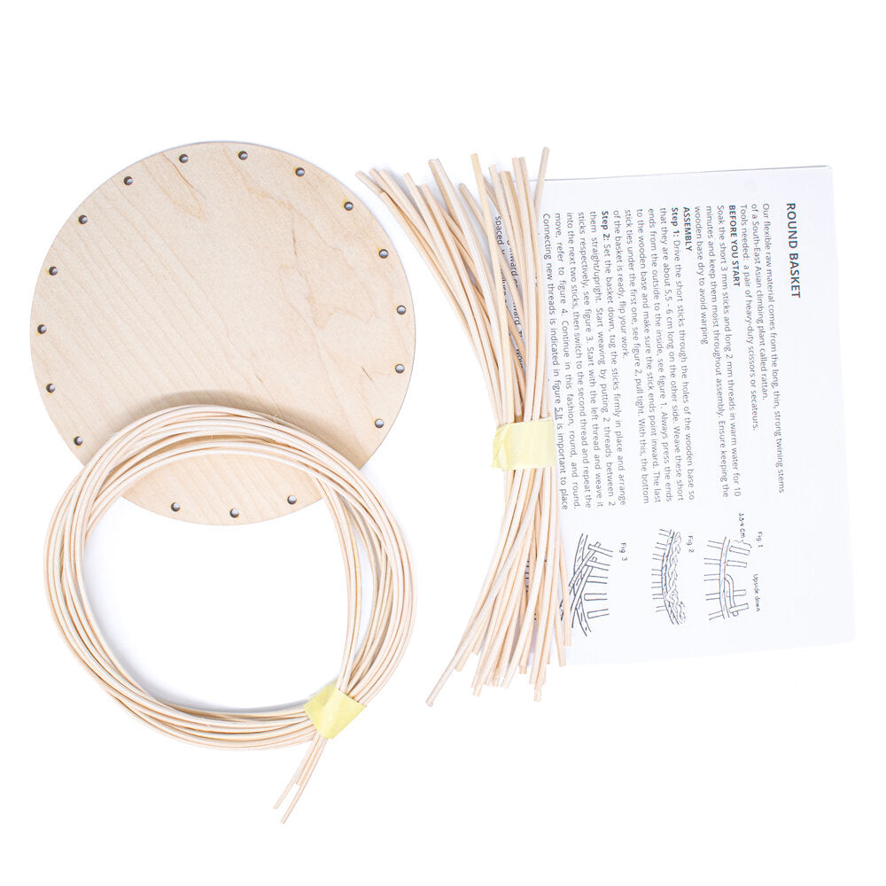 Mives Portekak Round Basket Making Kit, 16cm
