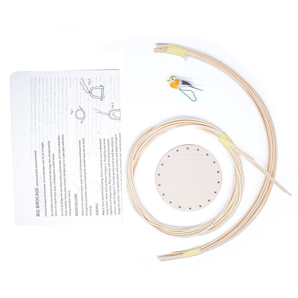Mives Portekak 16cm Birdcage Basket Making Kit