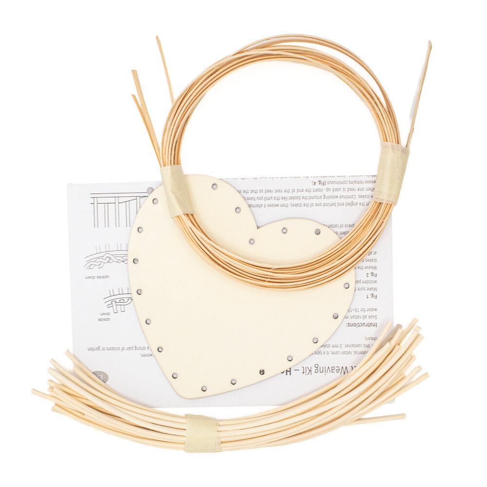 Mives Portekak Heart Shaped Basket Making Kit, 7.5x13x15cm