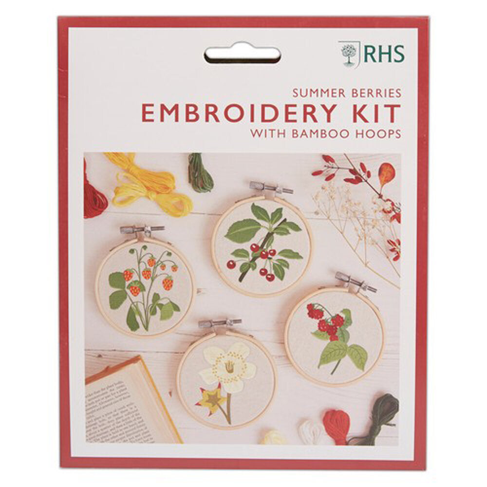 RHS Summer Berries Set of 4 Embroidery Kit