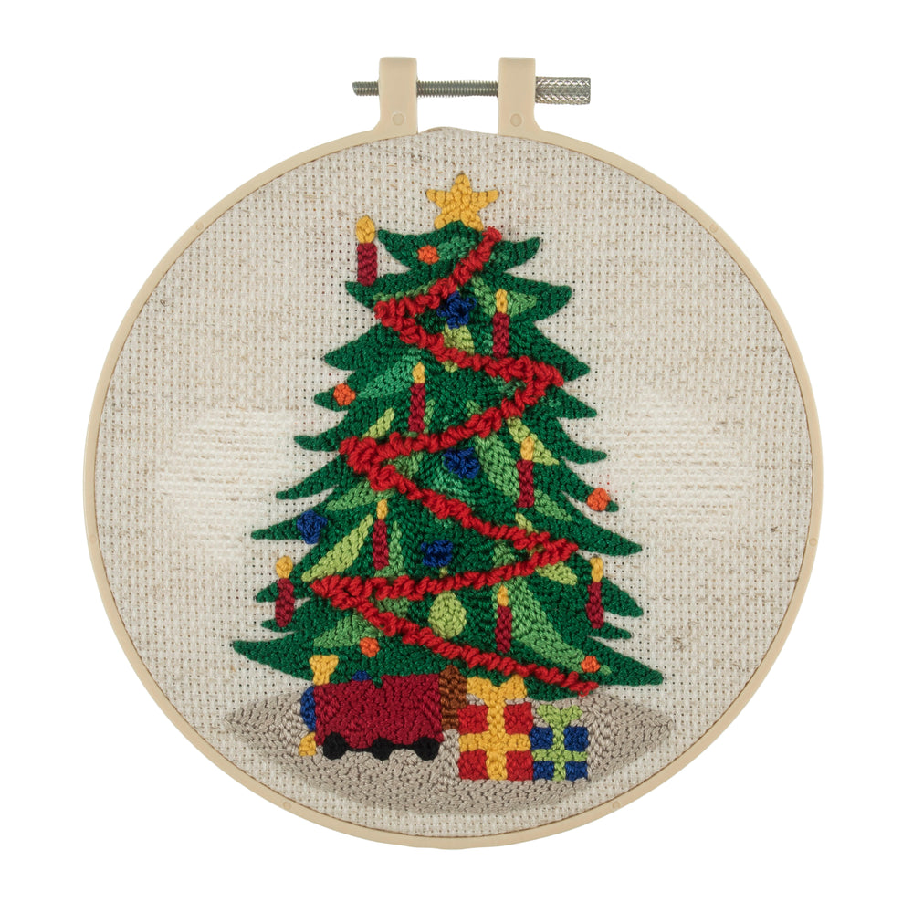 
                      
                        Punch Needle Kit: Floss and Hoop: Christmas: Christmas Tree
                      
                    